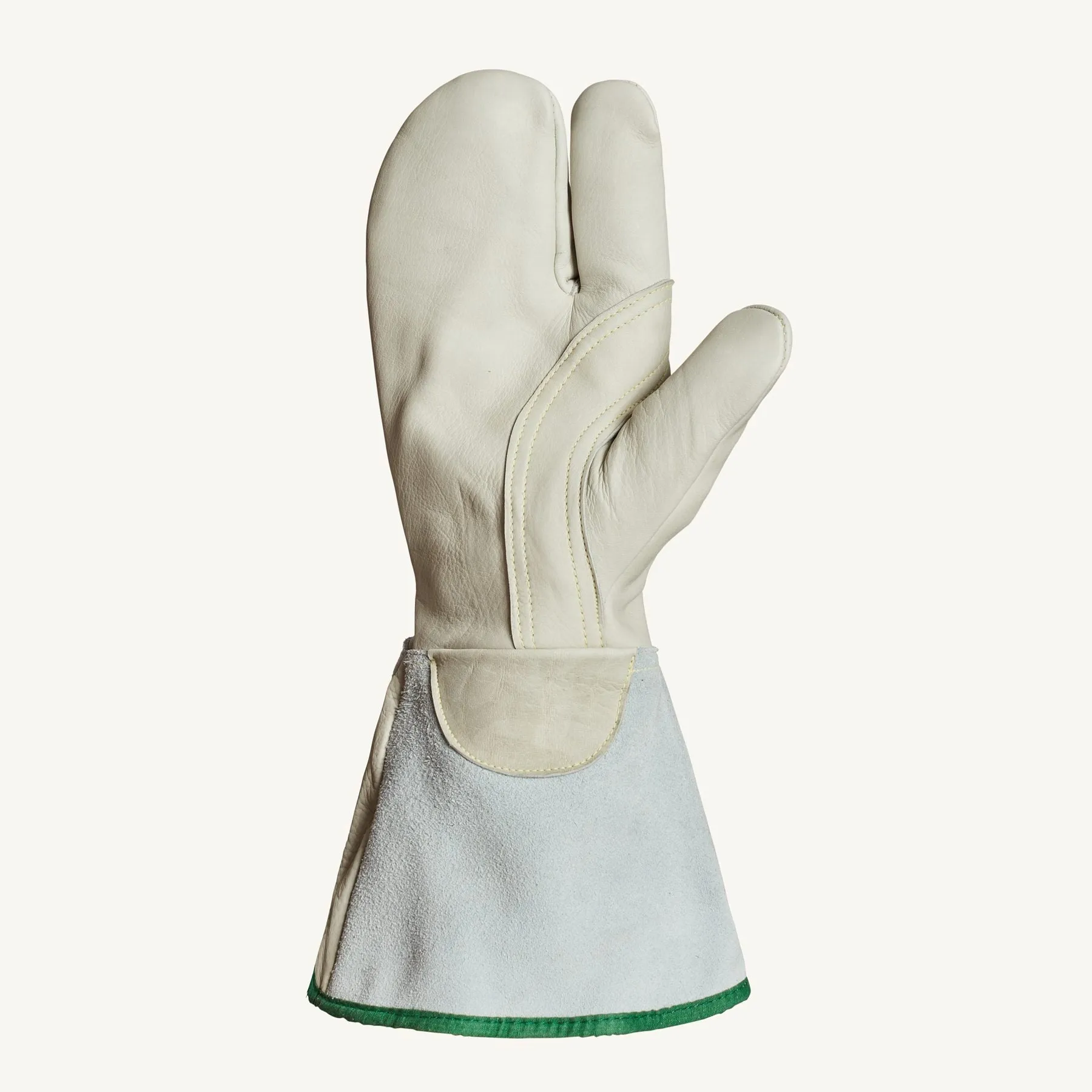 Cut Resistant Winter Gloves - Superior Glove Endura Deluxe One-Finger Lineman Mitts 6" Reflective Gauntlet Cuffs, 361DLXTKG