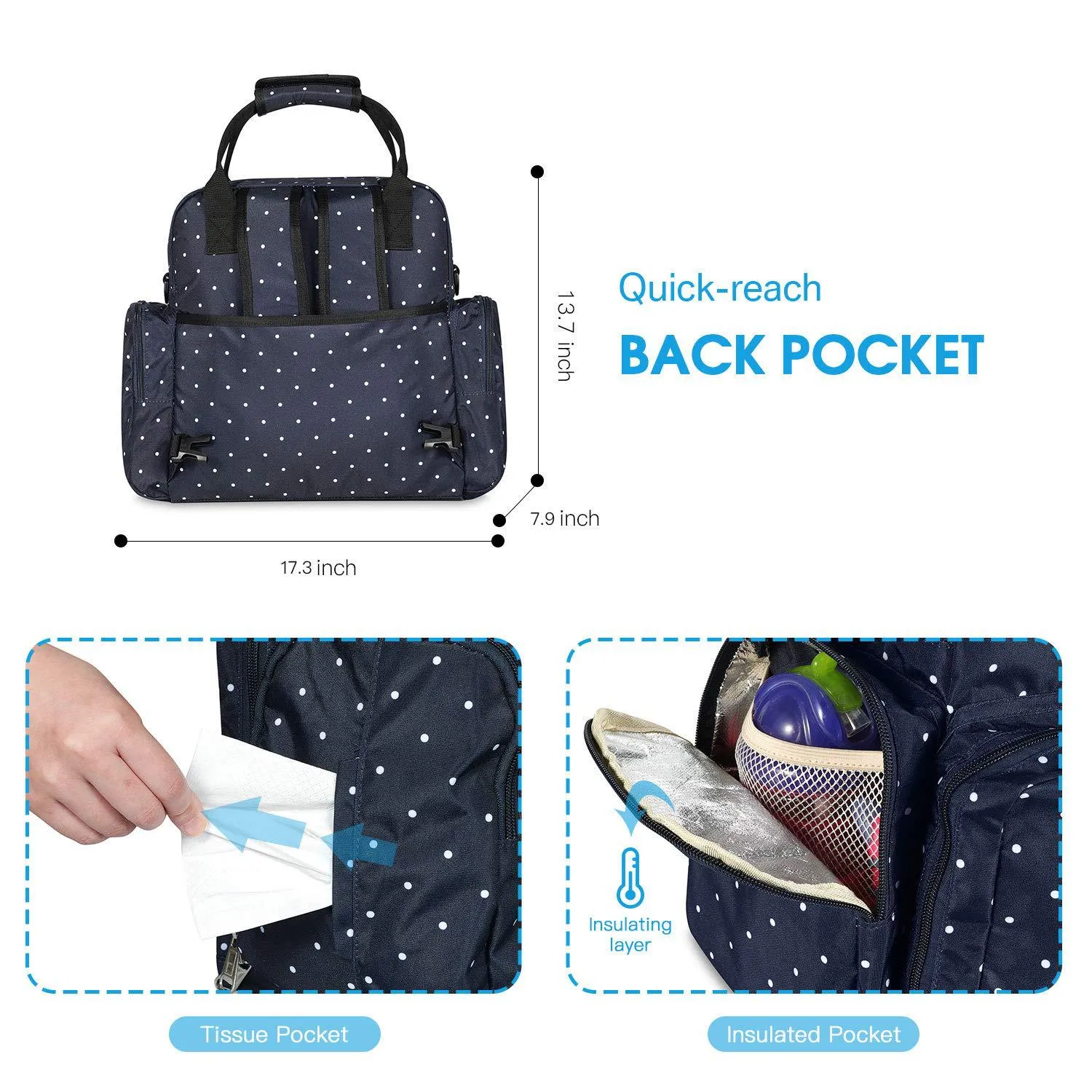 Diaper Bags Mommy Bag Baby Backpack Multi-Functional Fashion Large Capacity Storage Bag