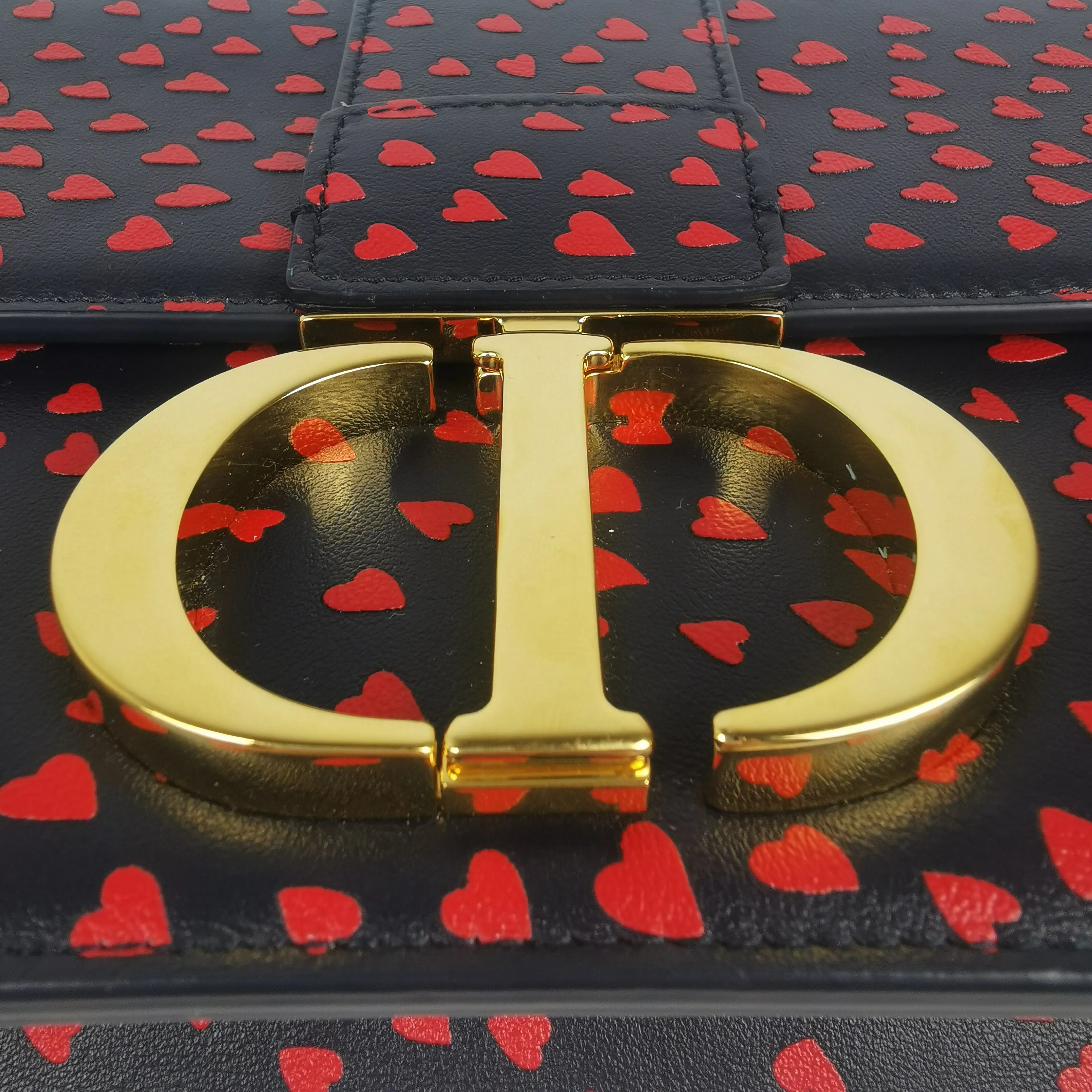 Dior 30 Montaigne I love Paris Red Hearts Leather