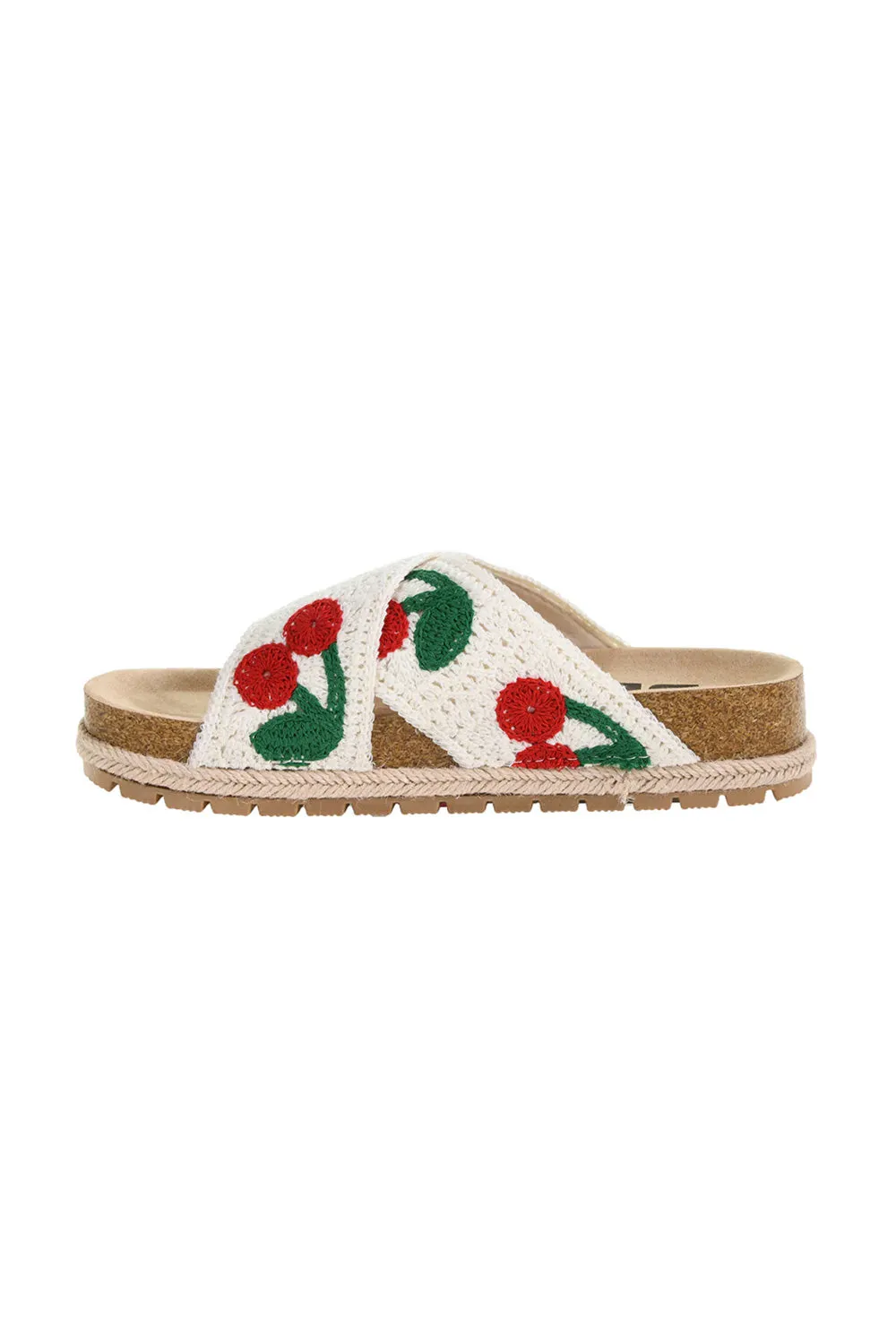 Dirty Laundry Tacoma Cherry Crochet Platform Sandals for Women in Red | TOWW-015 RED