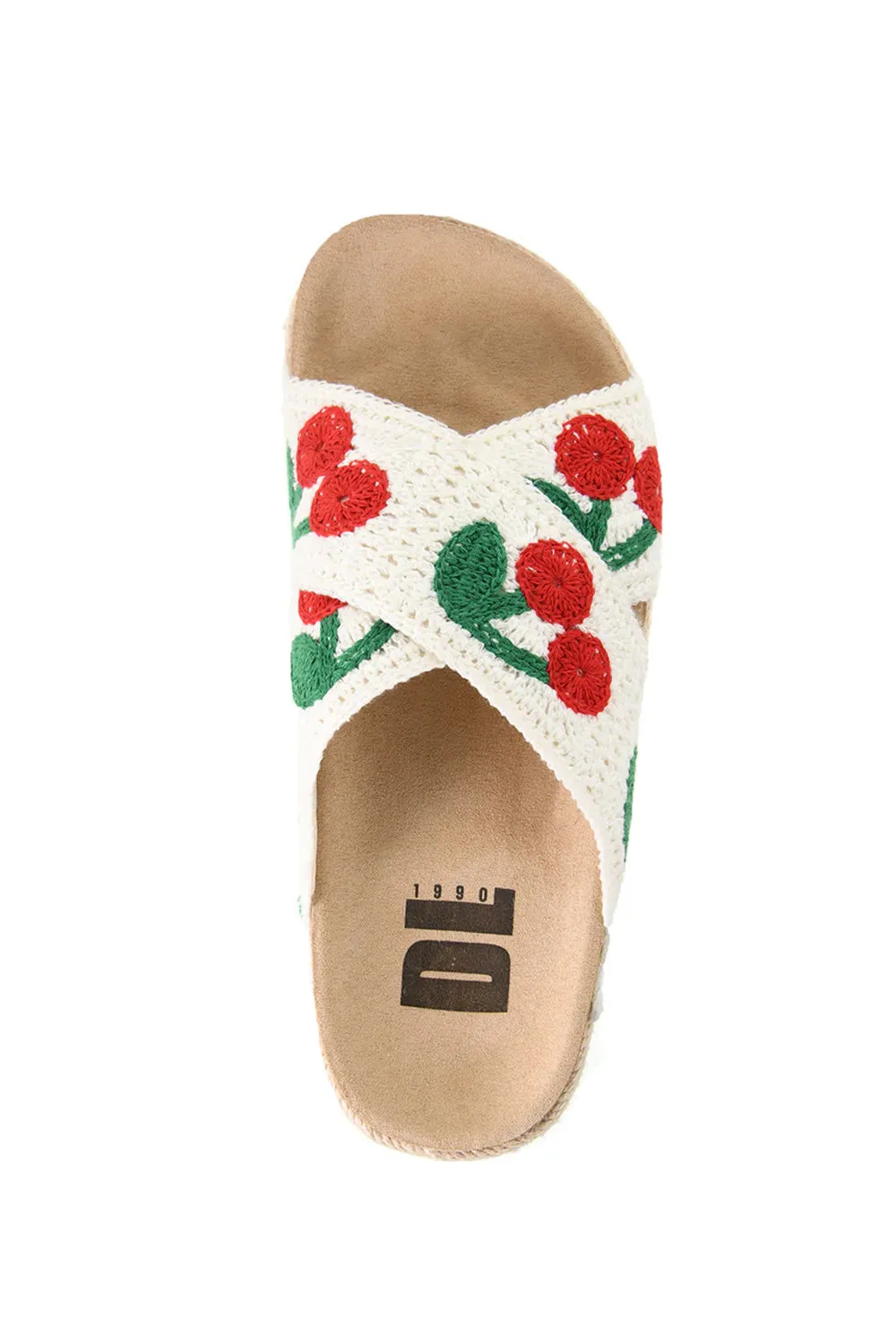 Dirty Laundry Tacoma Cherry Crochet Platform Sandals for Women in Red | TOWW-015 RED