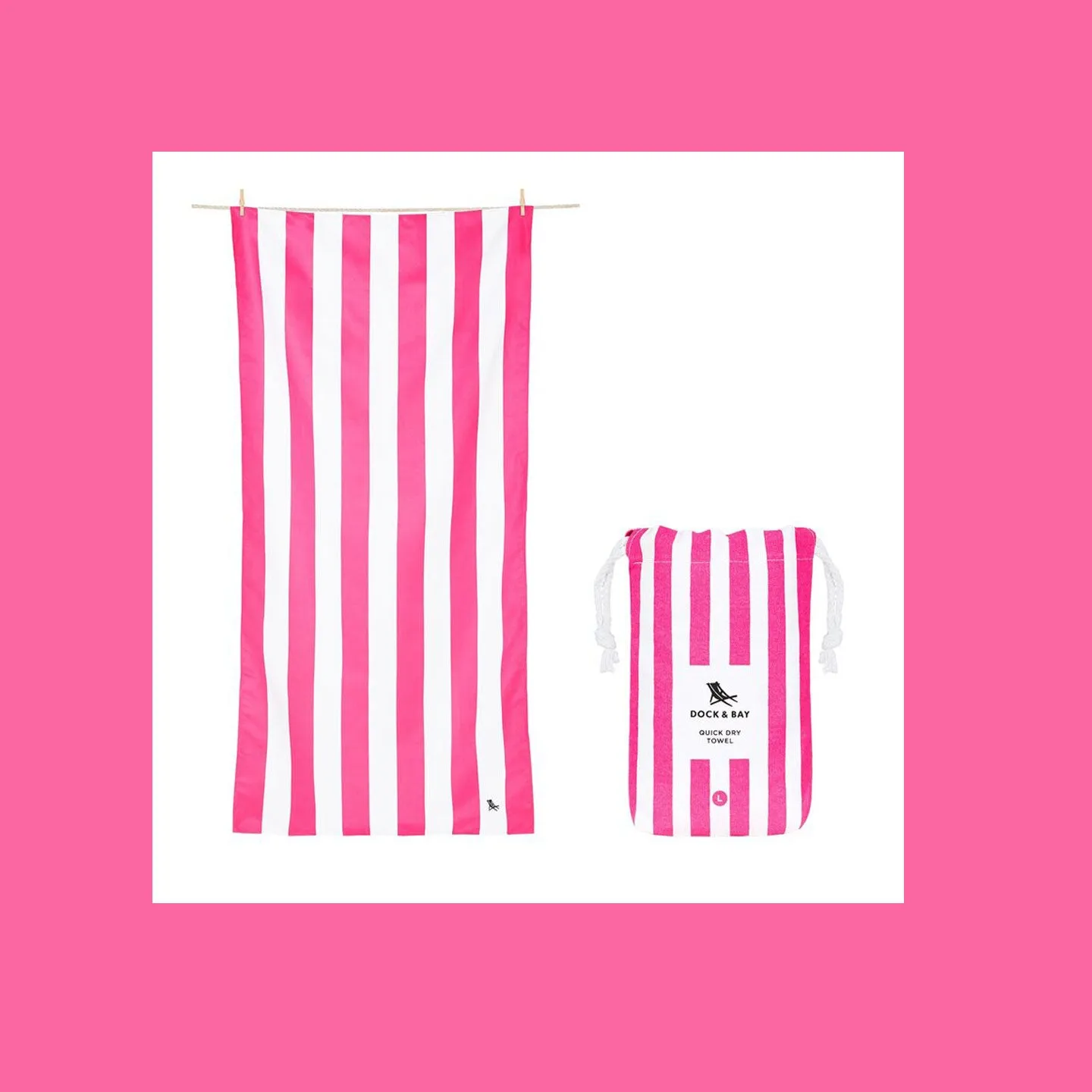 Dock & Bay Phi Phi Pink Cabana Towel