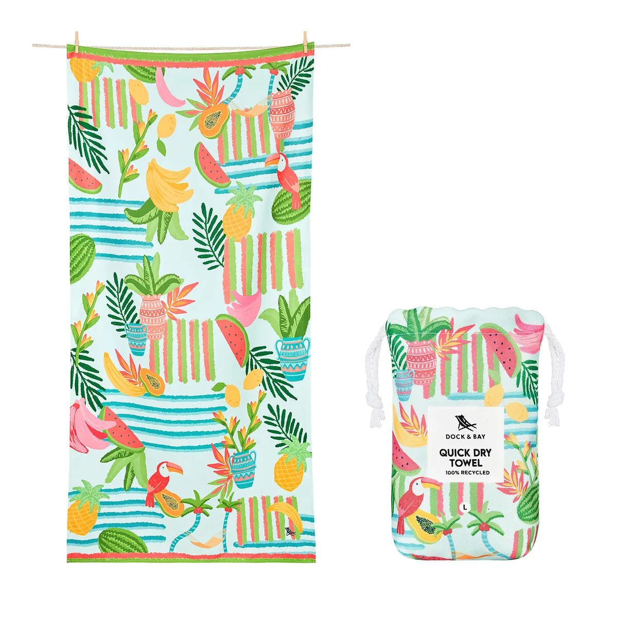 Dock & Bay Quick Dry Towels - Havana Cabana (Set of 4)