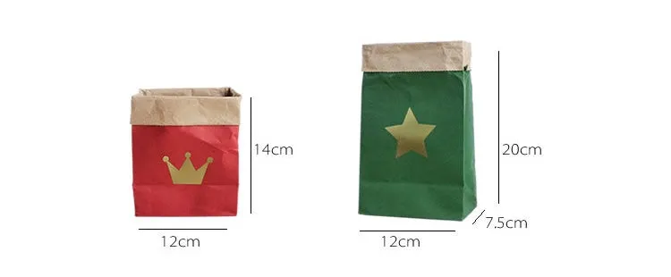 Durable Kraft Paper Storage Bags 4pcs Set H612D