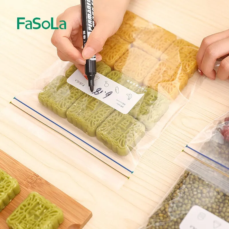 FaSoLa Double-Layer Ziplock Bags - Medium, 18x20cm, 20 Pieces