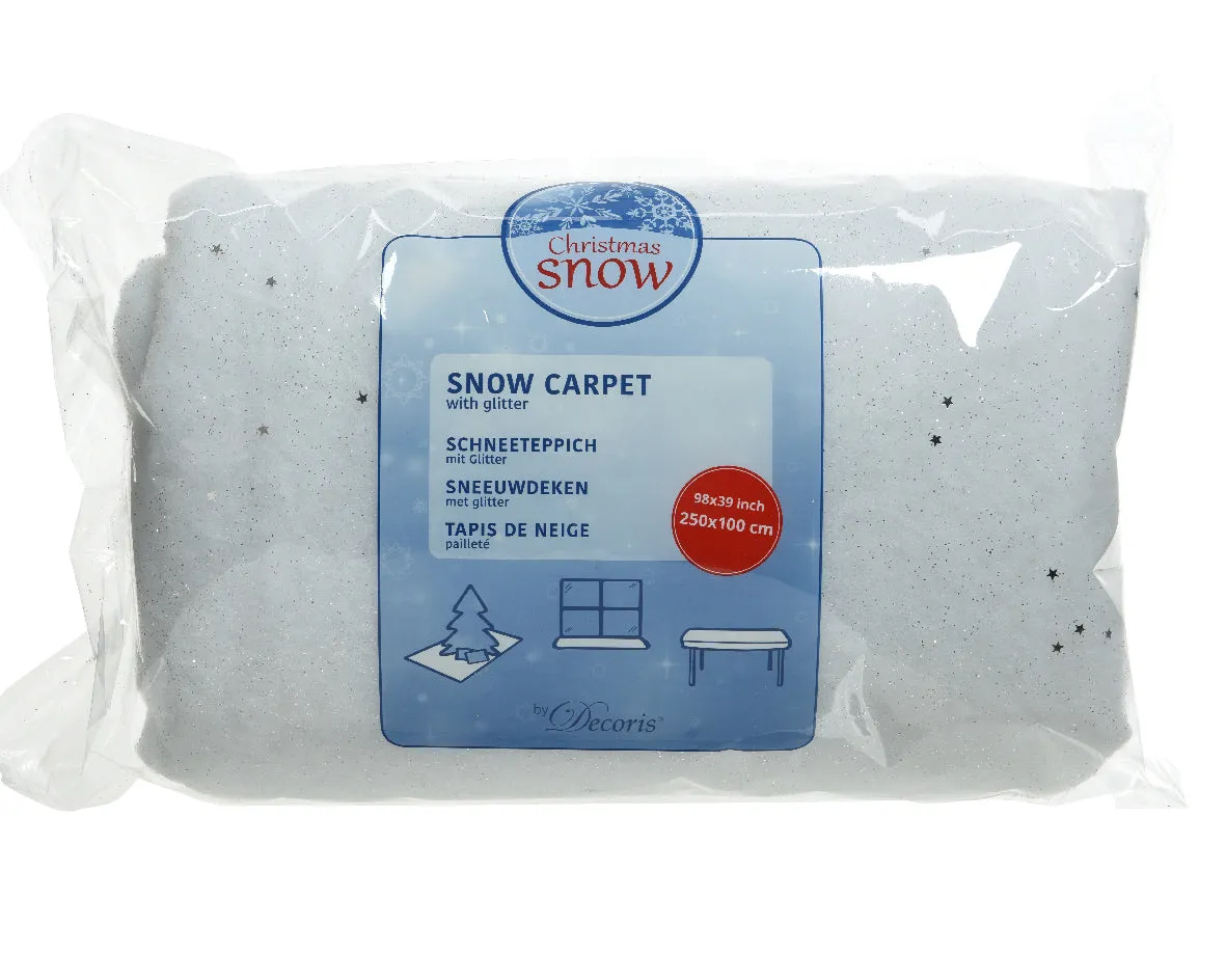 Felt Snow White Carpet with Glitter