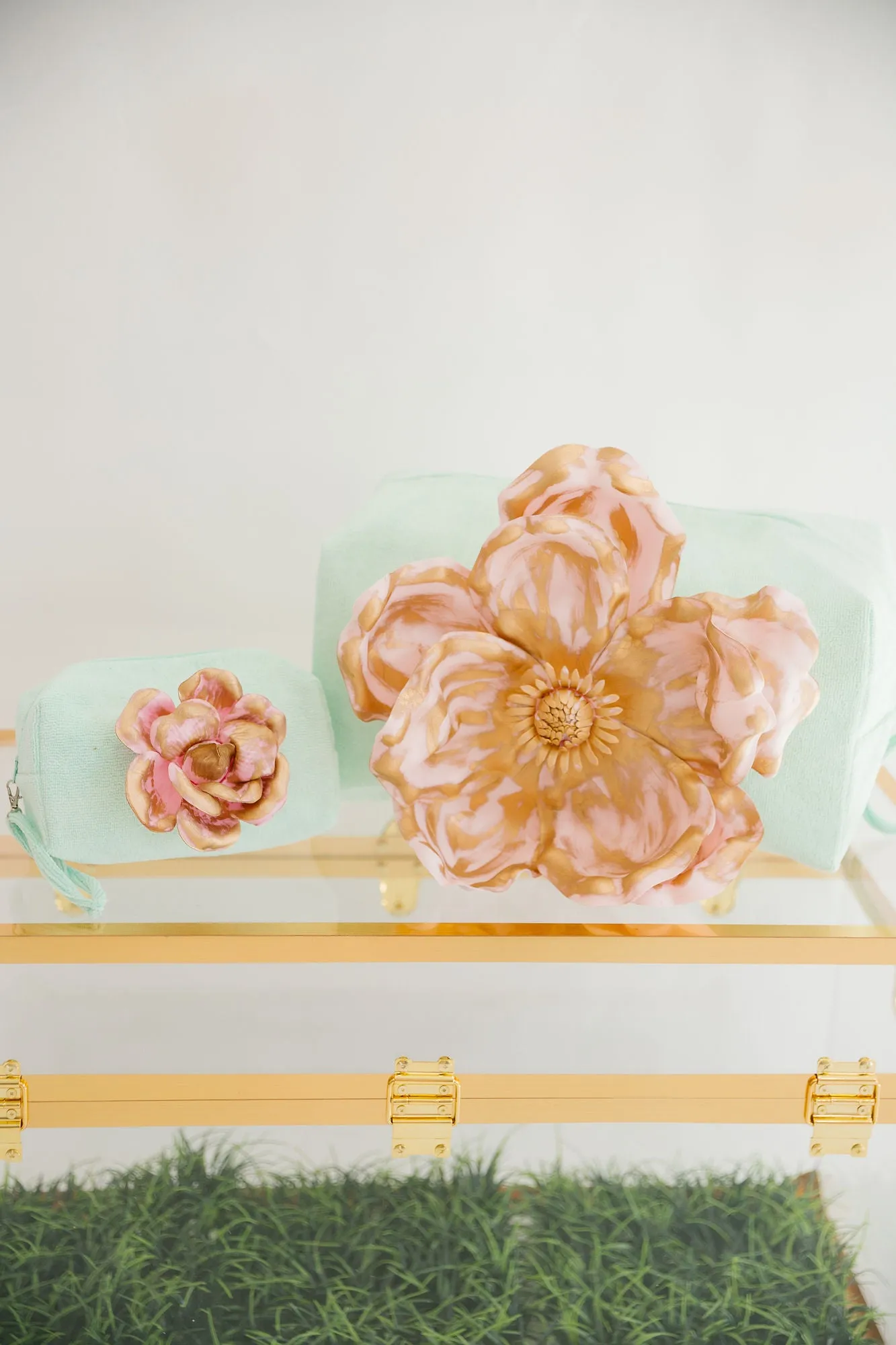 FLOWER POWER MINT TERRY BAGS