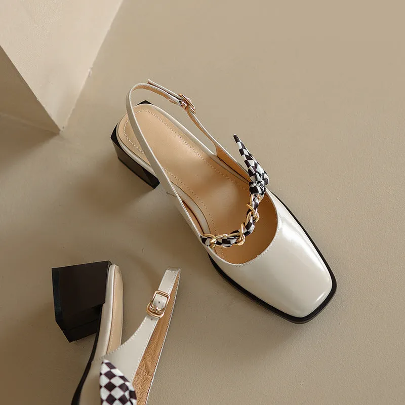 French Marie Jeanne White Platform Fashion Sandals