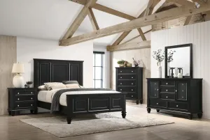 G201321Q S4 Sandy Beach Black Queen Four Piece Bedroom Set