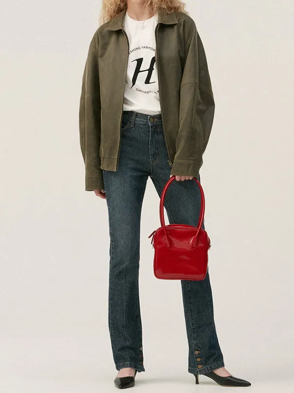 Geometric Split-Joint Handbags Shoulder Bags