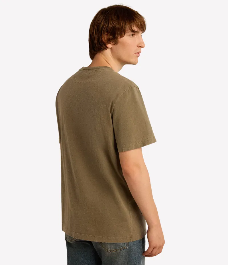 Golden Regular T-Shirt with Logo Shirt in Dusty Olive