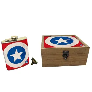 Hip Flask Gift Box -Blue And Red