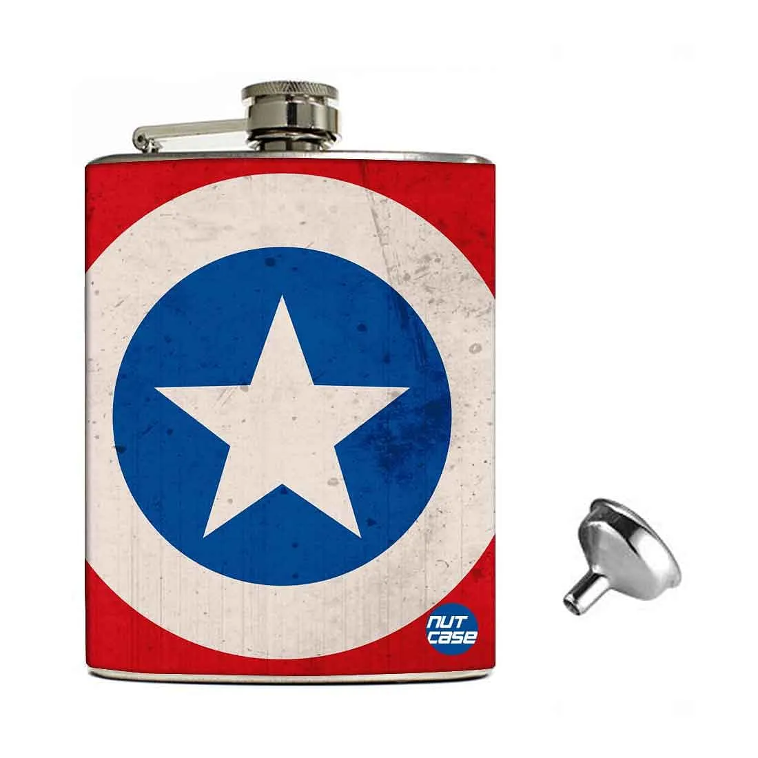 Hip Flask Gift Box -Blue And Red