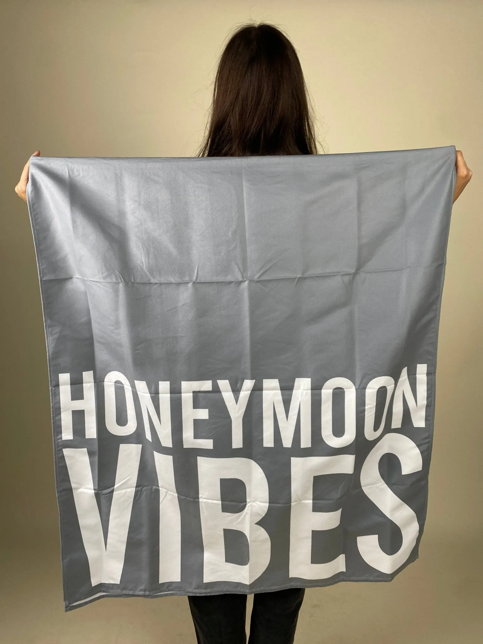 Honeymoon vibes quick dry oversized beach towel sage