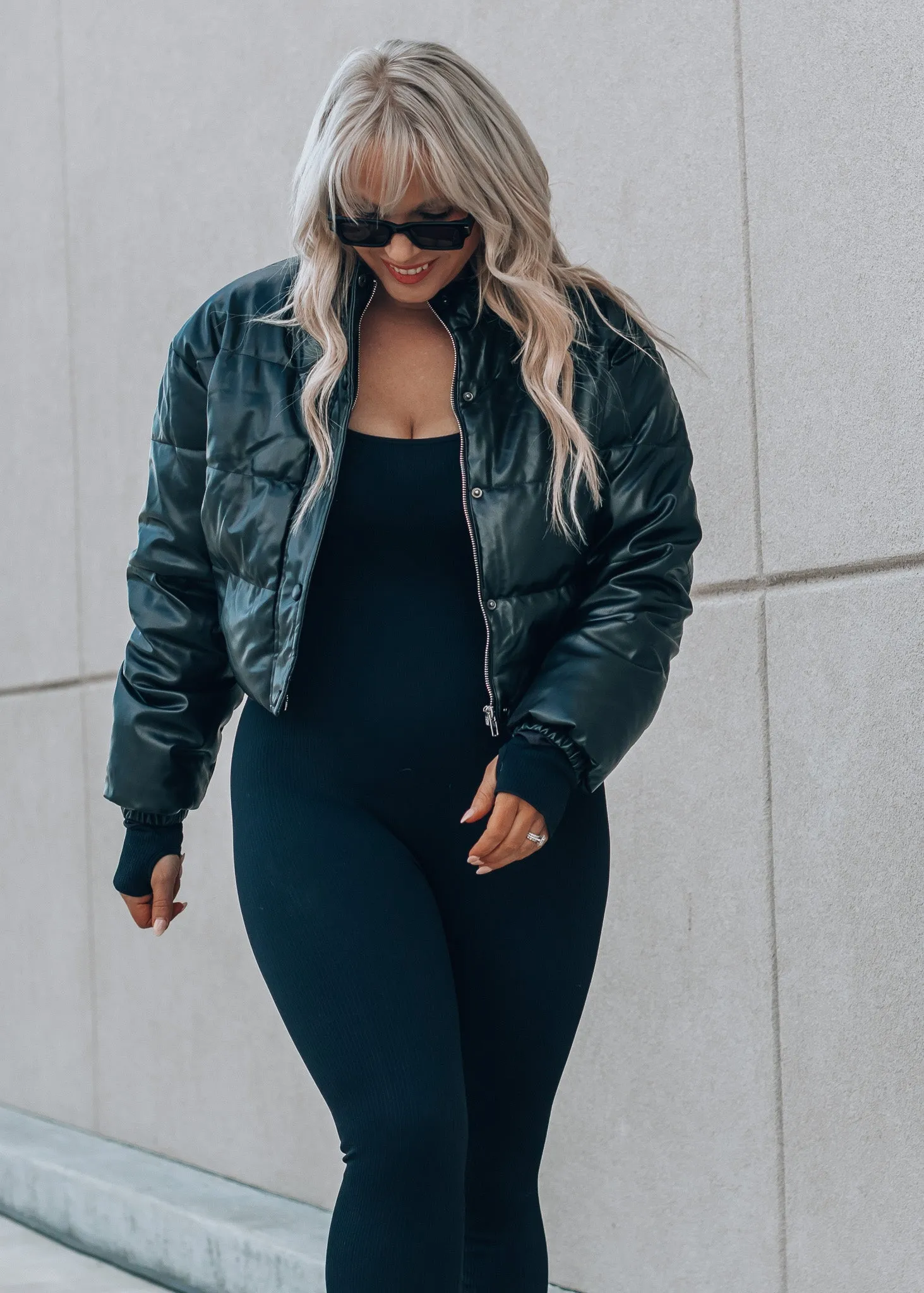 Hot Girl Walk Black Ribbed Jumpsuit