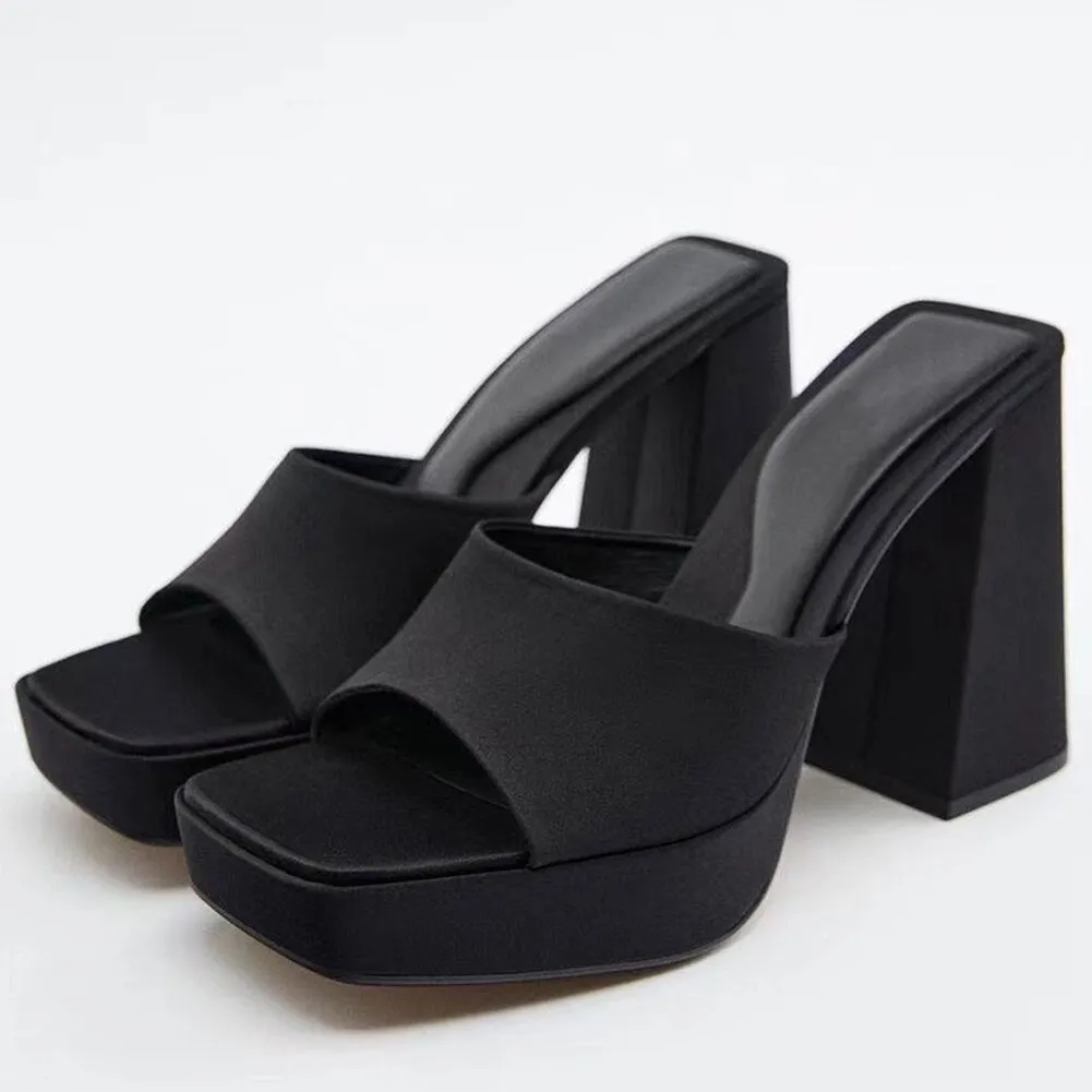 Joskaa Brand New Great Quality RosyRed Platform Chunky High Heels Women Shoes Elegant Party Lady Trendy Summer Ankle Strap Sandals