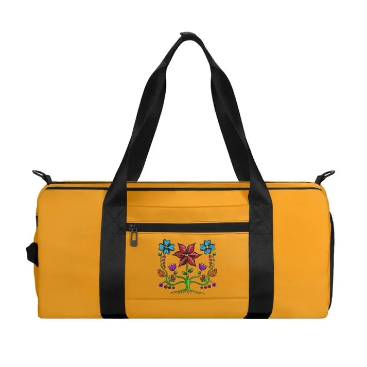 Keya Orange Floral Travel Bag