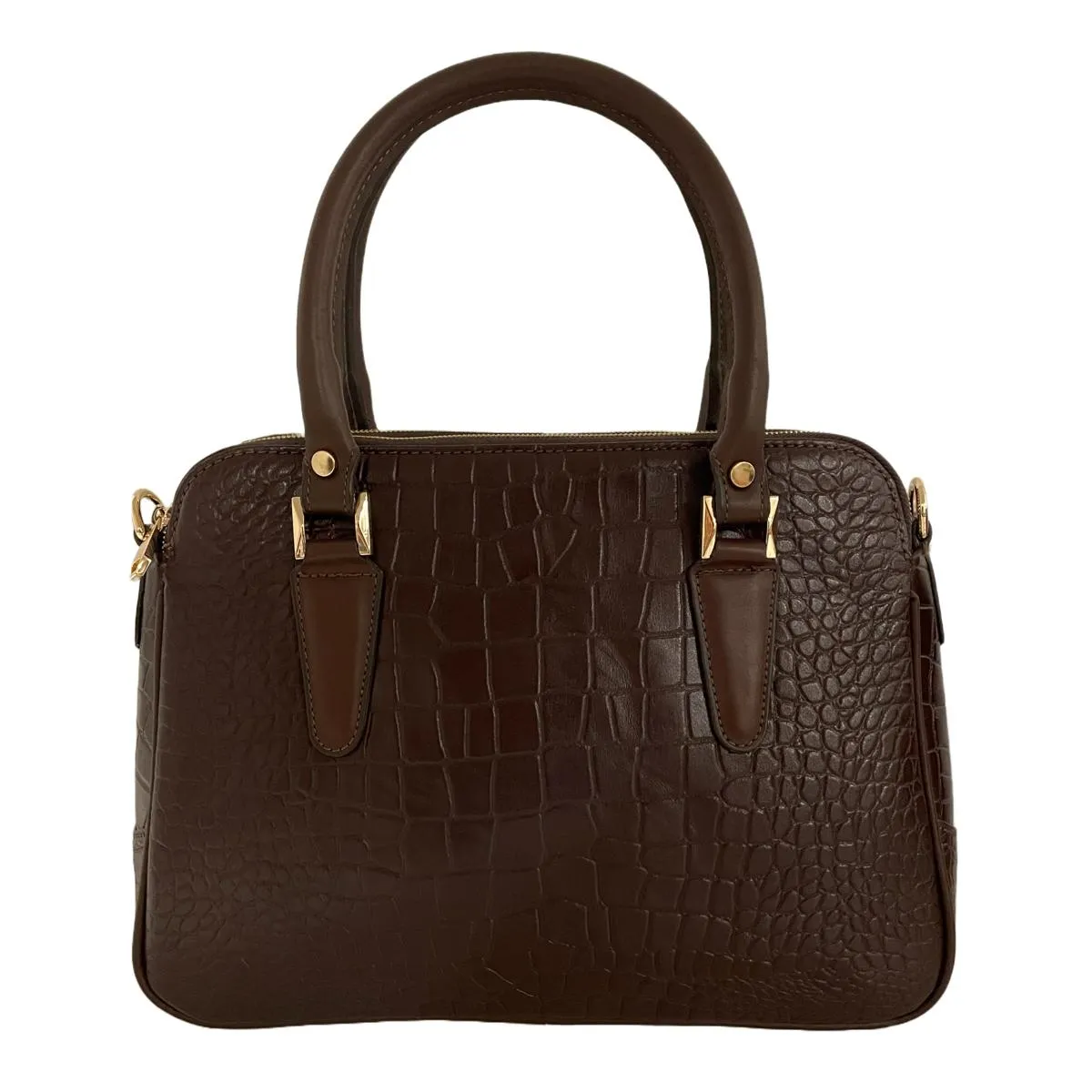 LeatherLuxe - Dark Brown Leather Office Bag: Functional Shoulder Bag