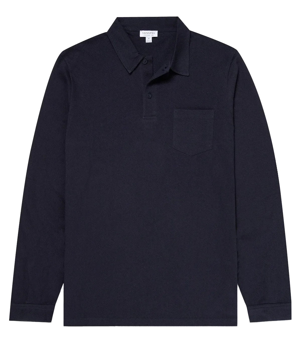 Long Sleeve Riviera Polo Shirt in Navy