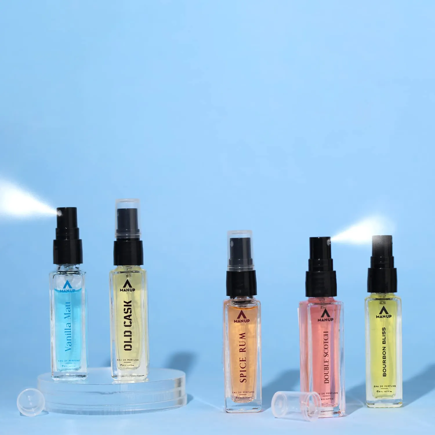 Man-Up Double Scotch Perfume For Men | Eau De Perfume | Premium Long Lasting Fresh, Refreshing & Energising Fragrance Perfume | Celebrating Every Special Occasion - 8ml (Pack of 100)
