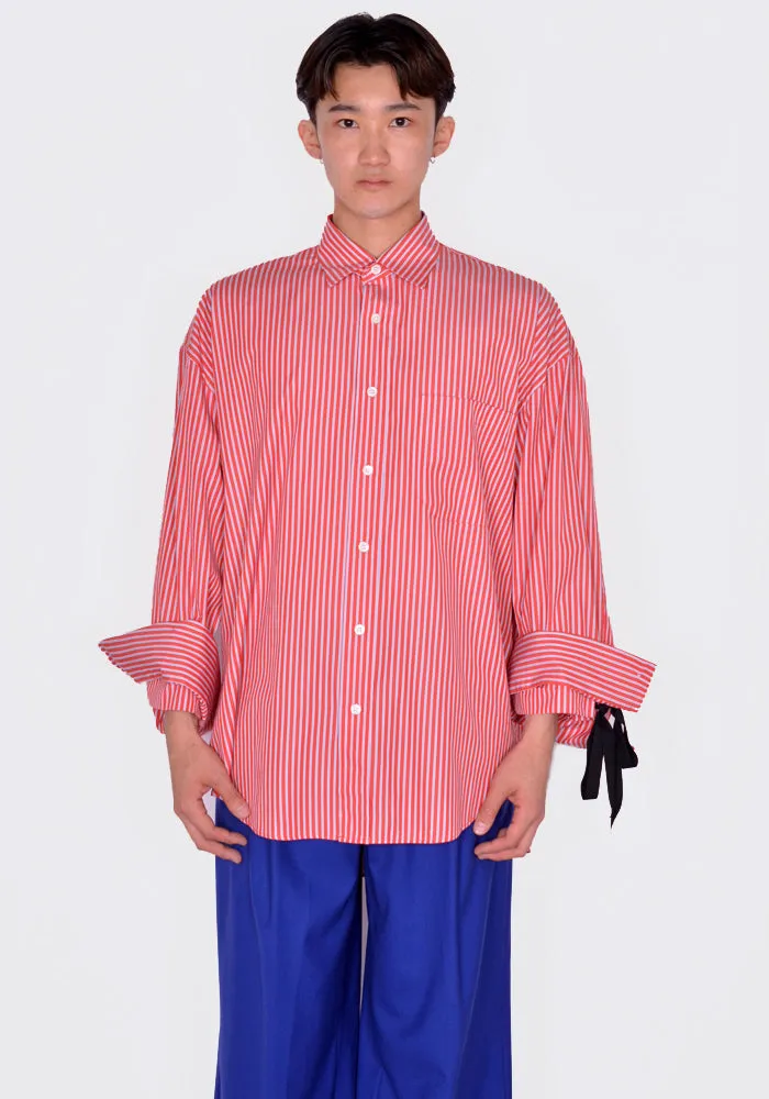 MARINA YEE 0024-401 OVERSIZED SHIRT RED/WHITE/BLUE SIZE