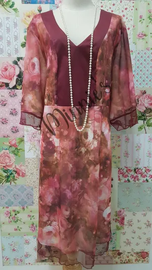 Maroon Floral Top AG049