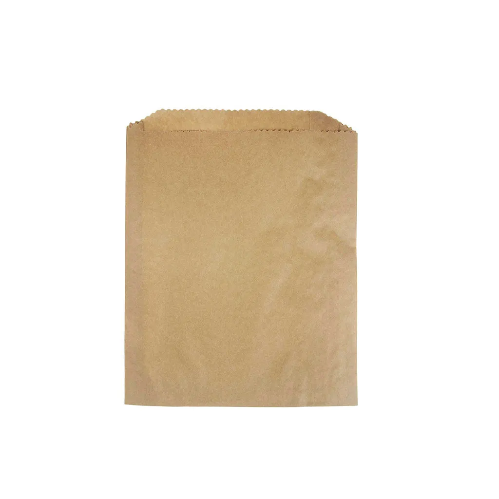 MCN320312 Kraft Gusseted Greaseproof Paper Sandwich Bags | 6x2x9”