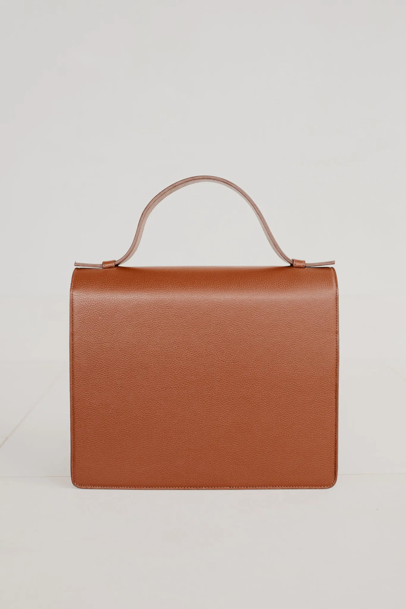 Mini Briefcase | Dark Cognac Structured