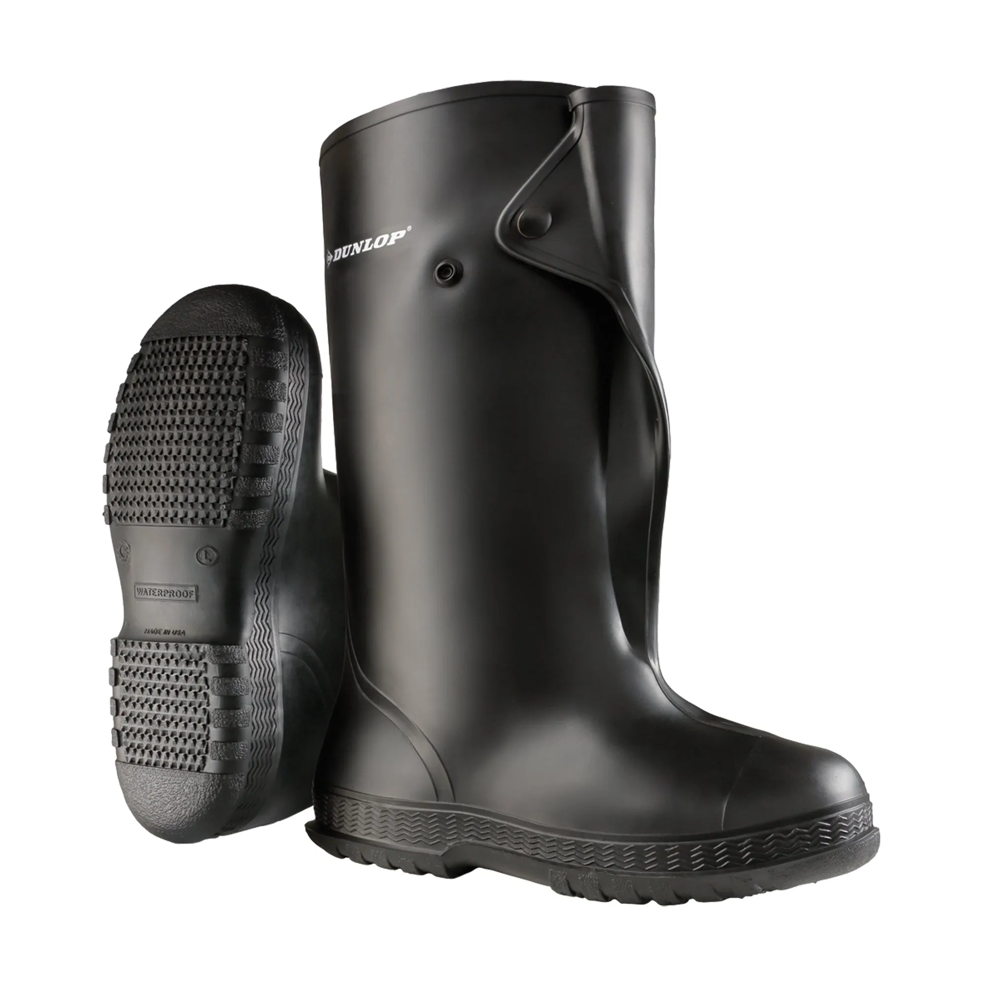 Overshoes, PVC, Snap Closure, Fits Men's 14 - 15