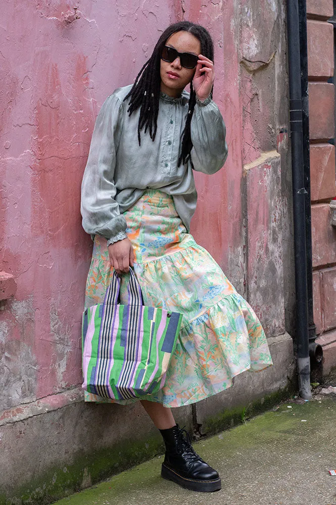 pice Green Canvas Tote bag