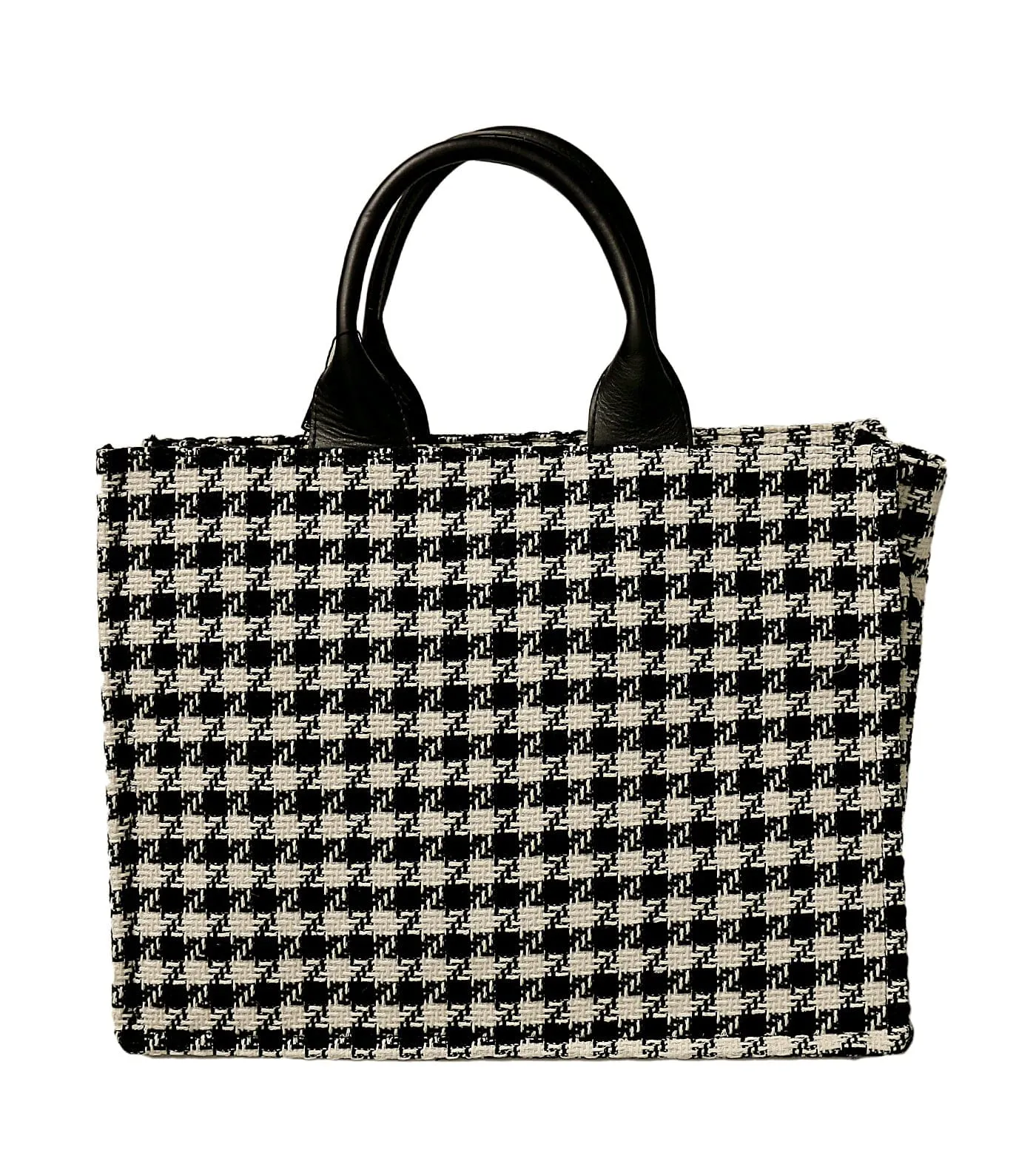 Pierre Cardin Large White Structured Tweed Canvas Shopper Tote