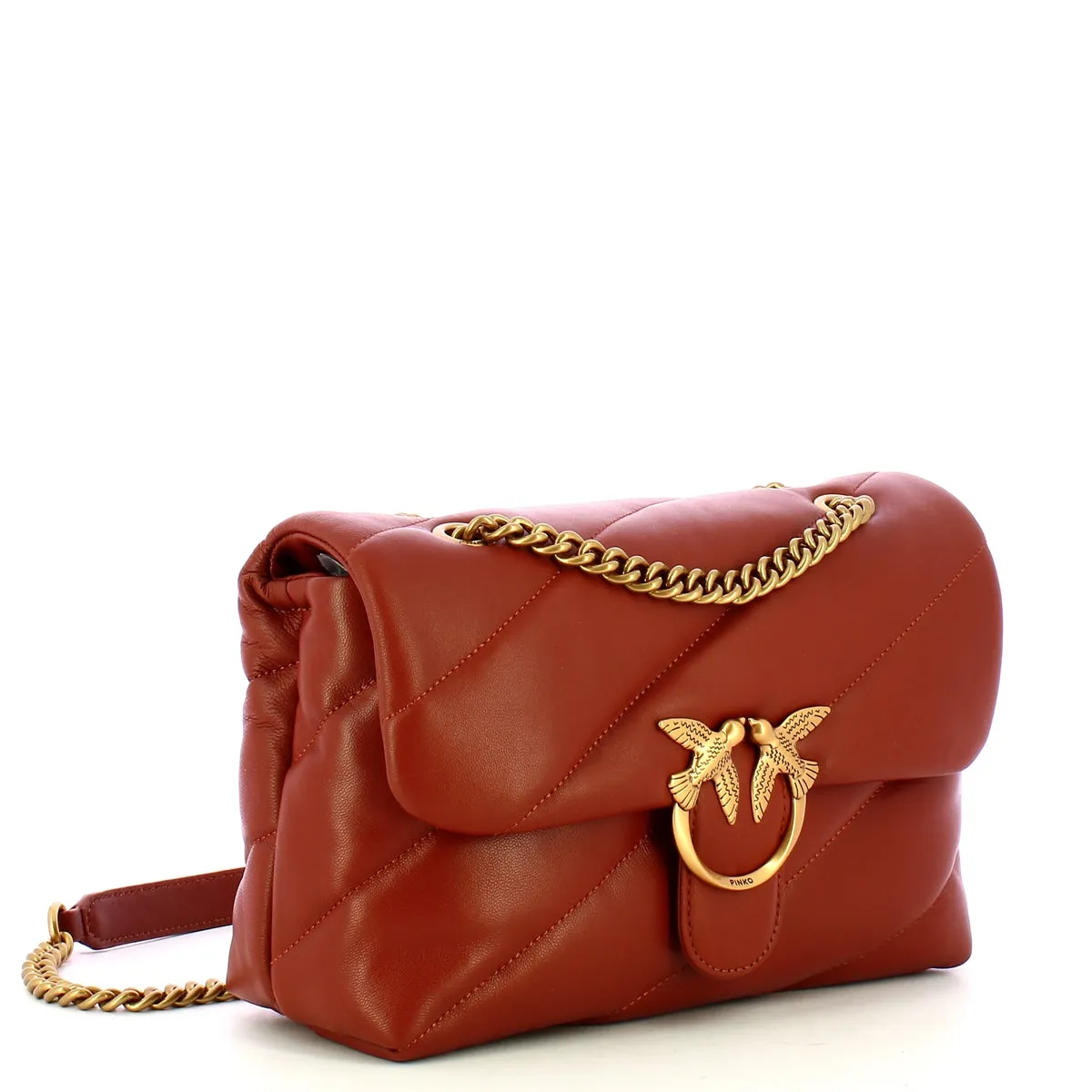 Pinko - Love Puff Arabo Antique Gold Crossdbody Bag - 100038A0F2 - ARABO-ANTIQUE/GOLD