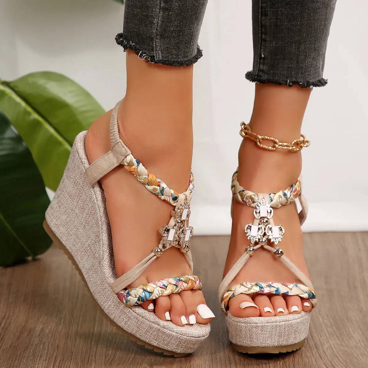 Platform Wedge Gladiator Sandals