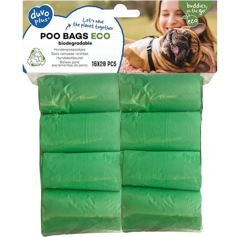 Poo bags ECO biodegradable 8x20st green