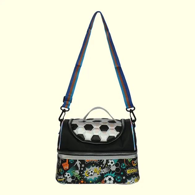 Premium Quality soccer Multipurpose Double Decker Insulated tiffin-Bag For Kids