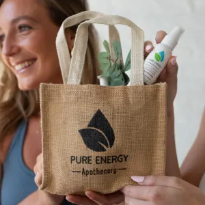 Pure Energy Apothecary Keepsake Jute Tote