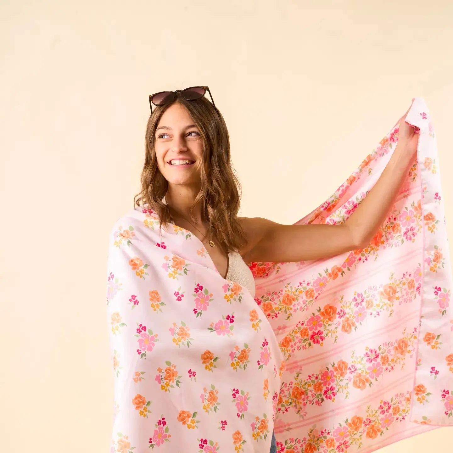 Quick Dry Beach Towel Petal Parade Pink