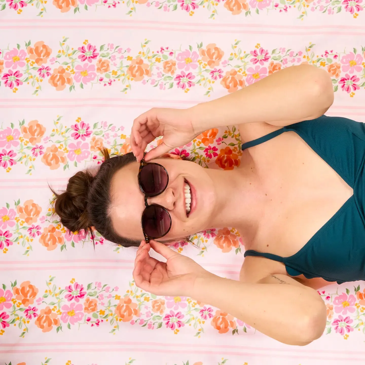 Quick Dry Beach Towel Petal Parade Pink