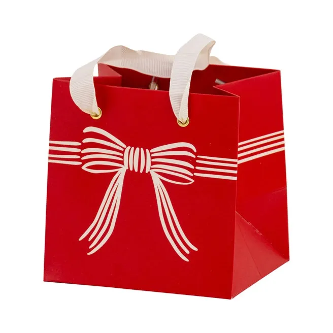 Red Bow Mini Gift Bags (6 pack)
