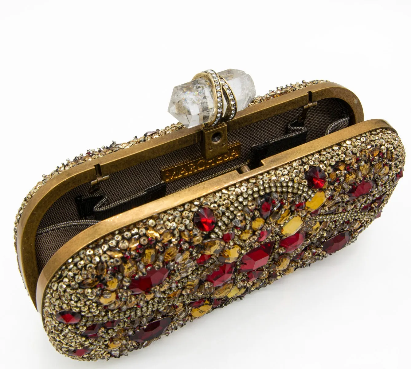 Rhinestone Embossed Clutch Bag
