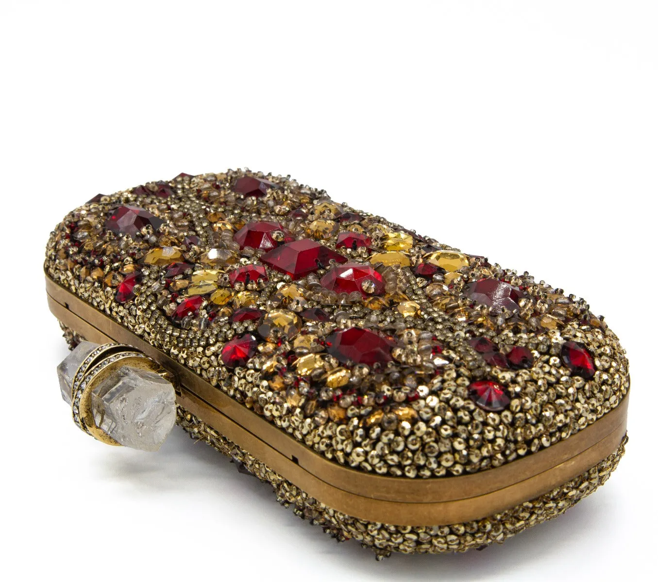 Rhinestone Embossed Clutch Bag