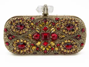 Rhinestone Embossed Clutch Bag