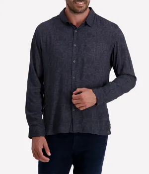 Ross Long Sleeve Shirt in Black