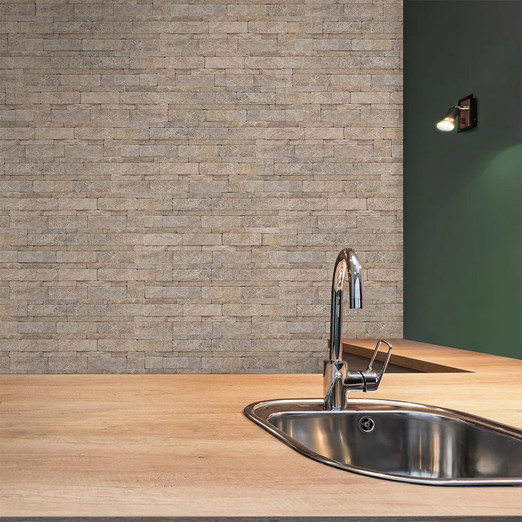Sandy Beach, 6" x 24" Ledger Panel - Stacked Natural Stone