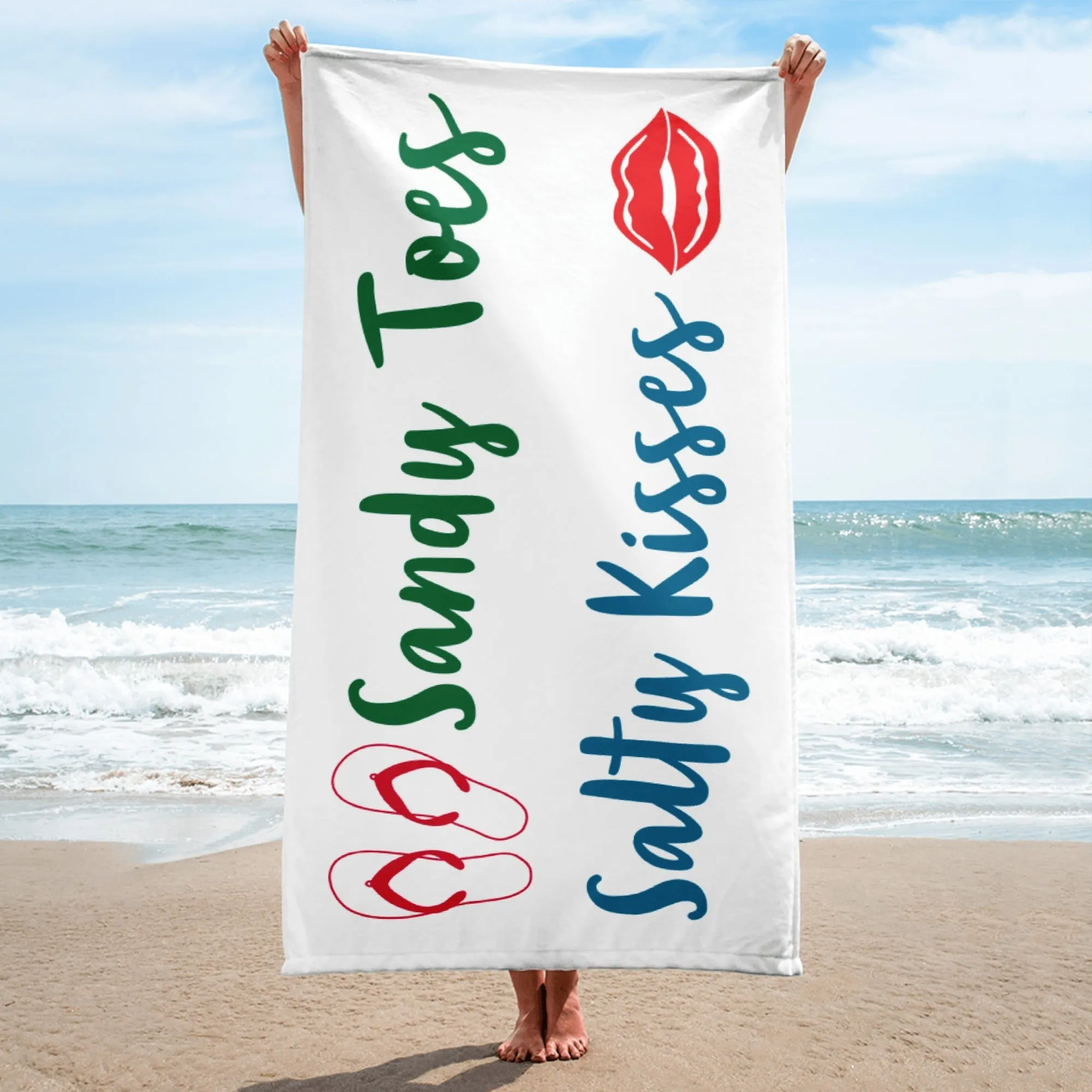 SANDY TOES SALTY KISSES BEACH Towel