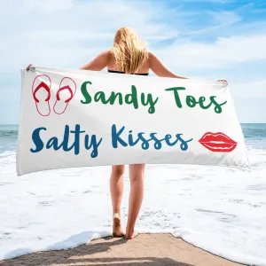SANDY TOES SALTY KISSES BEACH Towel