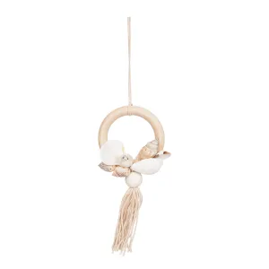 Shell Wood Ring Dangle Ornament