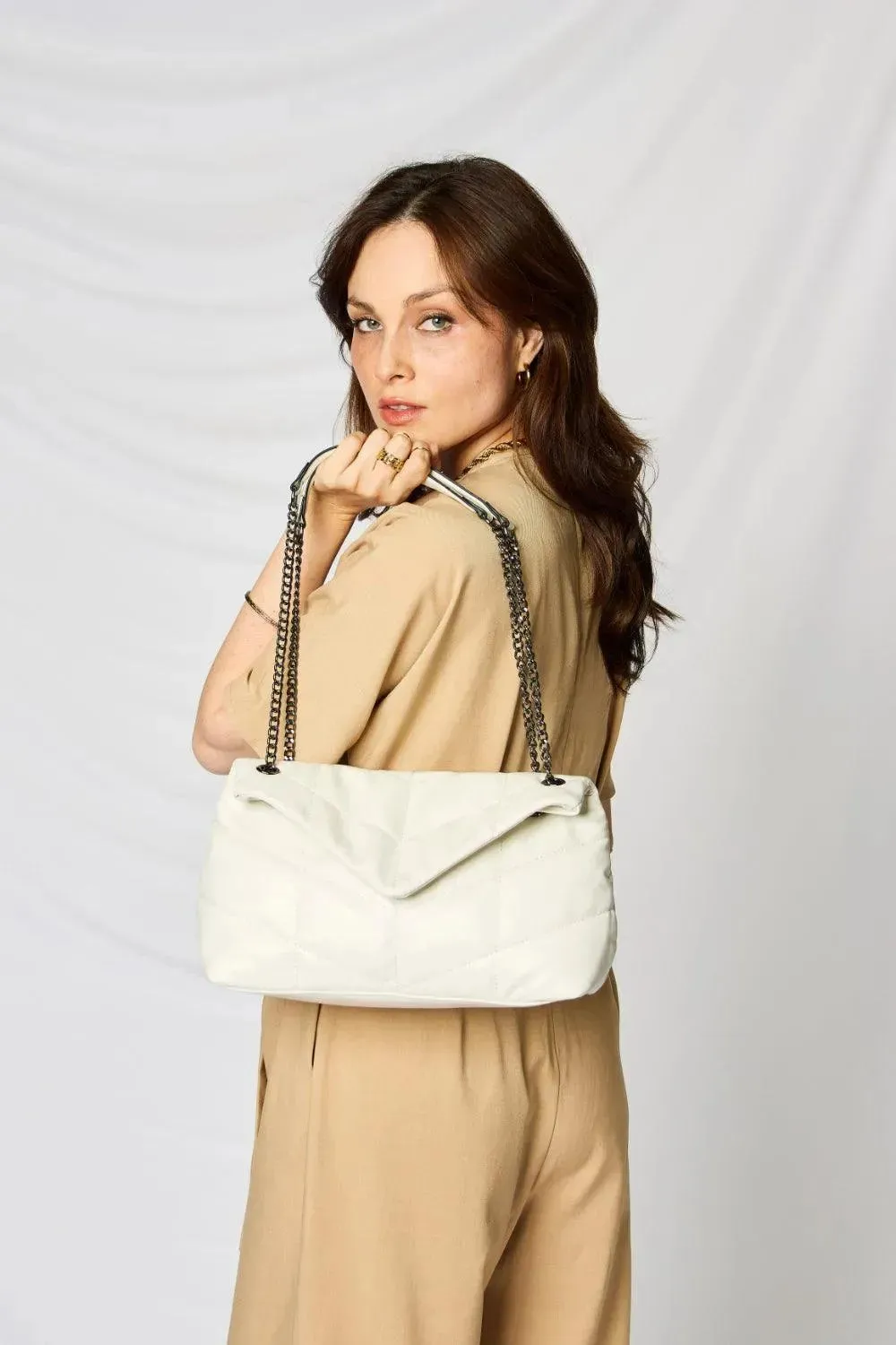 SHOMICO PU Leather Chain Handbag