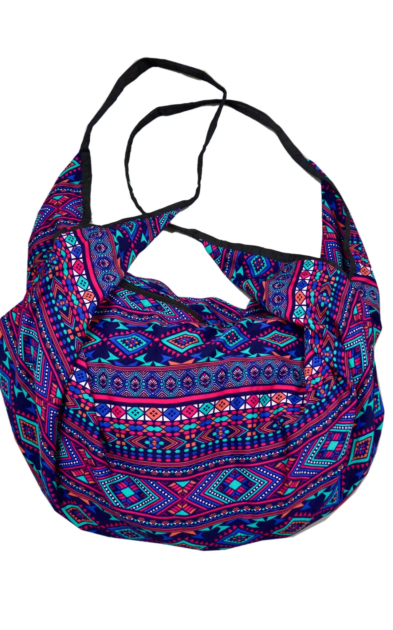 Shoulder Bag, Beach Bag, Printed Boho Hippie Chic,