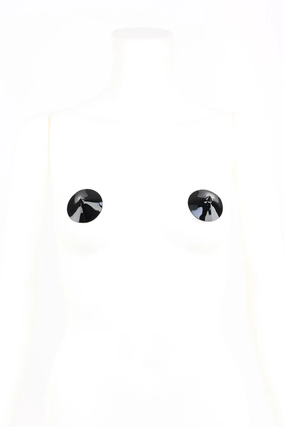 Spike Black Leather Pasties